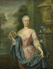 porträtt av Claudine van Royen född 1712, hustru till Pieter Teding van Berkhout - Hieronymus van der Mij — vy av konstverket