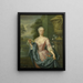 porträtt av Claudine van Royen född 1712, hustru till Pieter Teding van Berkhout - Hieronymus van der Mij — inramlat konstverk på väggen