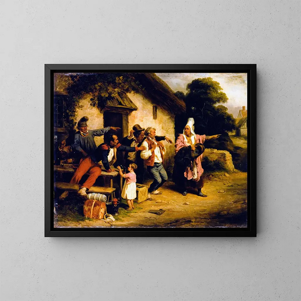 L'ivrogne - Hippolyte Bellangé — inramlat konstverk på väggen