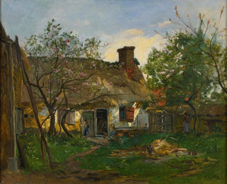 La Chaumière à Berneval - Hippolyte Camille Delpy — vy av konstverket