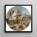Vinter - Pieter Brueghel den yngre — inramlat konstverk på väggen