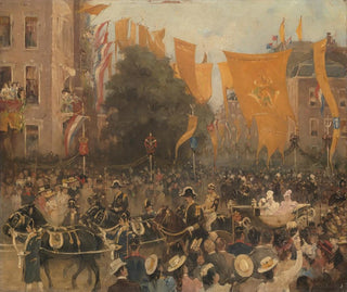 L'entrée de la reine Wilhelmine à Amsterdam en 1898 - Hobbe Smith — vy av konstverket
