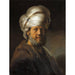 Reproduktion av målningen av man i orientaliska kläder - Rembrandt van Rijn