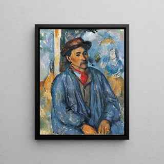 Man i en blå rock - Paul Cézanne