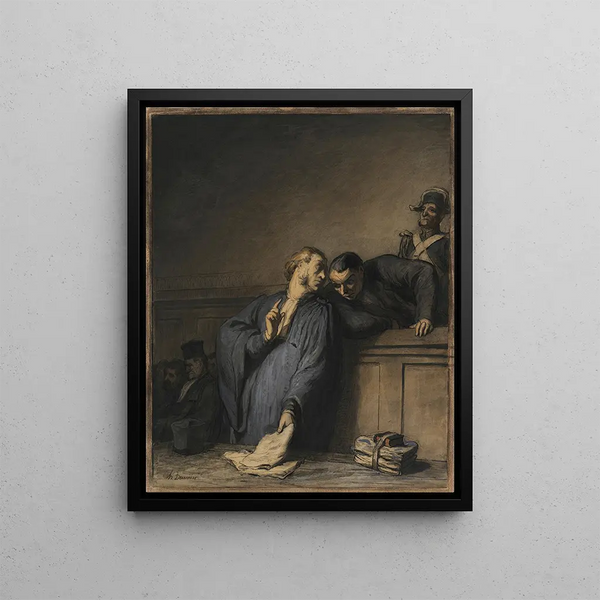 En kriminell affär - Honoré Daumier — inramlat konstverk på väggen