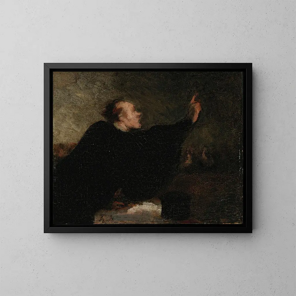 ocat plaidant - Honoré Daumier — inramlat konstverk på väggen