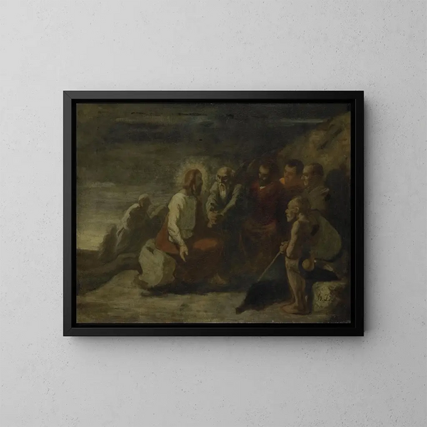 Kristus och hans lärjungar - Honoré Daumier — inramlat konstverk på väggen