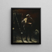 Le peintre à son chevalet - Honoré Daumier — inramlat konstverk på väggen