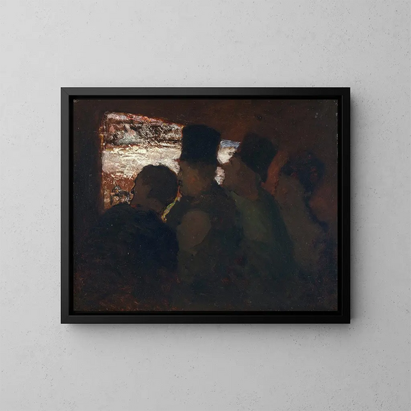 Public de théâtre - Honoré Daumier — inramlat konstverk på väggen