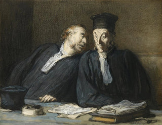 Honor Daumier - Two Lawyers Conversing.webp