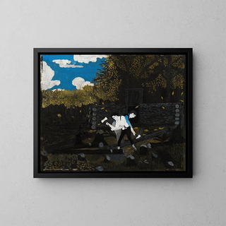 Horace Pippin - Abraham Lincoln and His Father Building Their Cabin on Pigeon Creek.webp