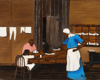 Låt oss skapa ett konsttryck av Horace Pippins "L'heure du souper". — vy av konstverket