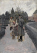 Washington i trädgården vid Mount Vernon - Howard Pyle — vy av konstverket