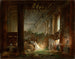 En eremit som ber i ruinerna av ett romerskt tempel - Hubert Robert — vy av konstverket