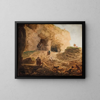 En karriär med ett fårflock - Hubert Robert — inramlat konstverk på väggen