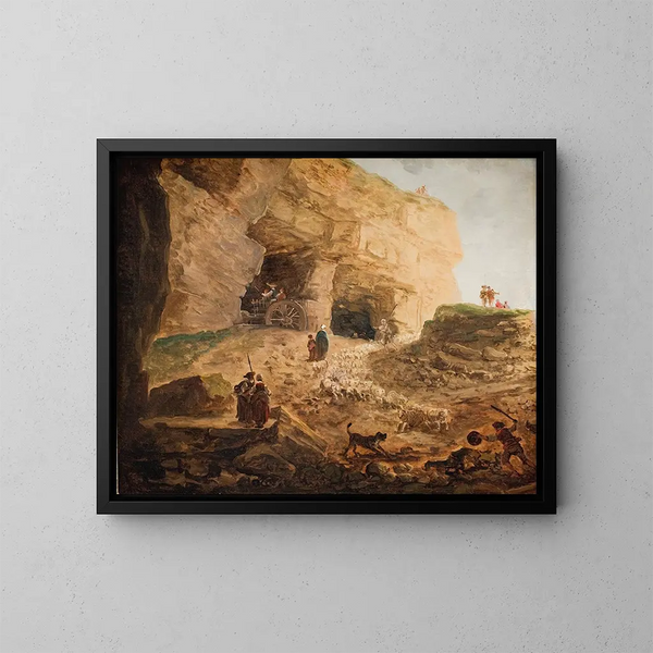 En karriär med ett fårflock - Hubert Robert — inramlat konstverk på väggen