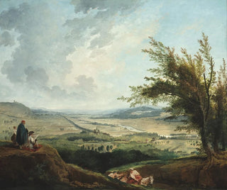 Ett stort landskap nära Paris - Hubert Robert — vy av konstverket