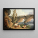Pont sur une cascade - Hubert Robert — inramlat konstverk på väggen
