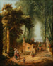 Fontaine dans un parc - Hubert Robert — vy av konstverket