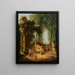 Fontaine dans un parc - Hubert Robert — inramlat konstverk på väggen