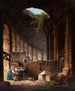 Ermiten i Colosseum - Hubert Robert — vy av konstverket