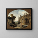 L'Abreuvoir - Hubert Robert — inramlat konstverk på väggen