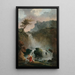 La Cascade - Hubert Robert — inramlat konstverk på väggen
