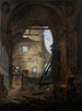 La chapelle de la Sorbonne avec la voûte de la nef effondrée - Hubert Robert — vy av konstverket