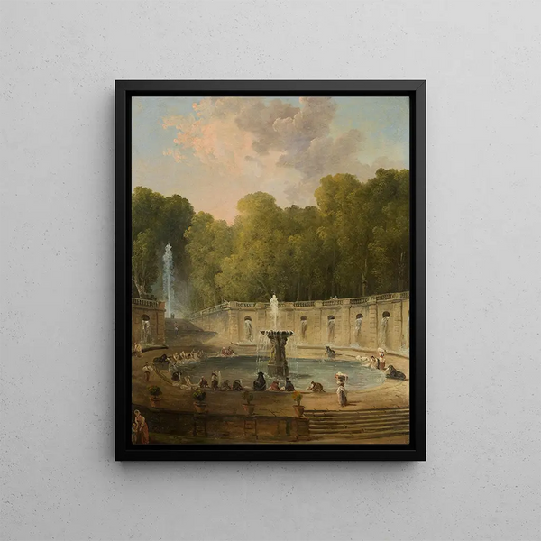Lavandières dans un parc - Hubert Robert — inramlat konstverk på väggen