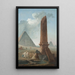 La Farandole parmi les monuments égyptiens - Hubert Robert — inramlat konstverk på väggen
