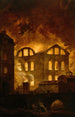 L'incendie à l'Opéra du Palais-Royal - Hubert Robert — vy av konstverket