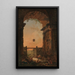 Le Retour du bétail - Hubert Robert — inramlat konstverk på väggen