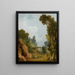 Le Pont Rustique Château de Méréville Frankrike - Hubert Robert — inramlat konstverk på väggen