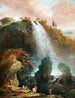 Les cascades de Tivoli med Temple of the Sibylle - Hubert Robert — vy av konstverket