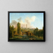 Vue du parc de Mrville - Hubert Robert — inramlat konstverk på väggen