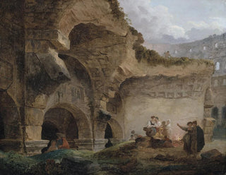 Laveuses dans les ruines du Colisée - Hubert Robert — vy av konstverket