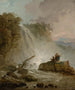 Cascade med tecknare - Hubert Robert — vy av konstverket