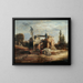 les lavandières à la fontaine - Hubert Robert — inramlat konstverk på väggen