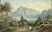 Vue du Monastère de Mondsee et du Drachenwand - Hubert Sattler — vy av konstverket