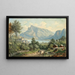 Vue du Monastère de Mondsee et du Drachenwand - Hubert Sattler — inramlat konstverk på väggen