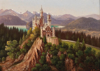 Hubert Sattler - A View of Neuschwanstein Castle.webp