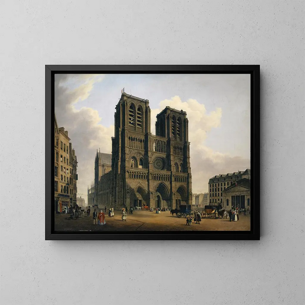 Notre-Dame de Paris - Hubert Sattler — inramlat konstverk på väggen