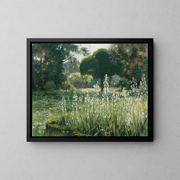Hyacinthes d'été, glaïeuls galtoniens - Hugo Charlemont — inramlat konstverk på väggen
