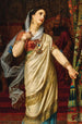 Esther framför Assuérus - Hugues Merle — vy av konstverket