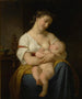 Mor och barn - Hugues Merle — vy av konstverket