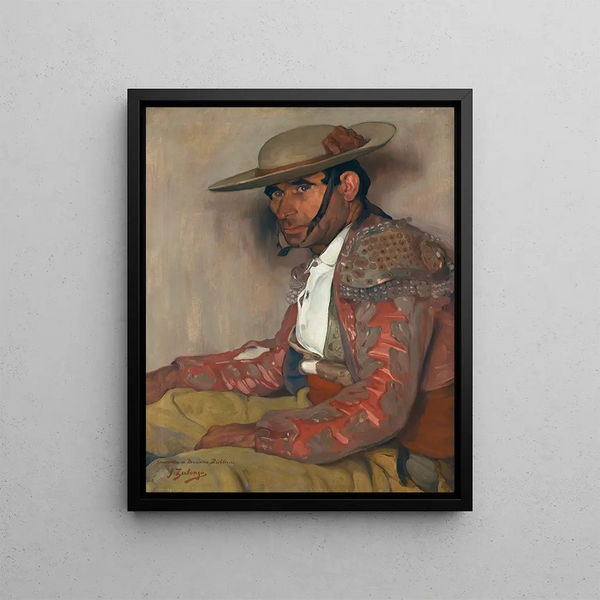 Le Picador El Coriano - Ignacio Zuloaga — inramlat konstverk på väggen