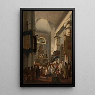 Ignacy Gierdziejewski - Church interior with staffage.webp