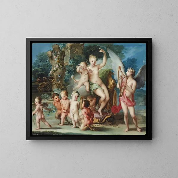 Le Triomphe de Vénus et de Cupidon - Ignazio Stern — inramlat konstverk på väggen