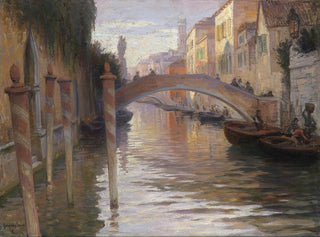 Atmosfär av kvällen i Venedig - Imre Gergely — vy av konstverket