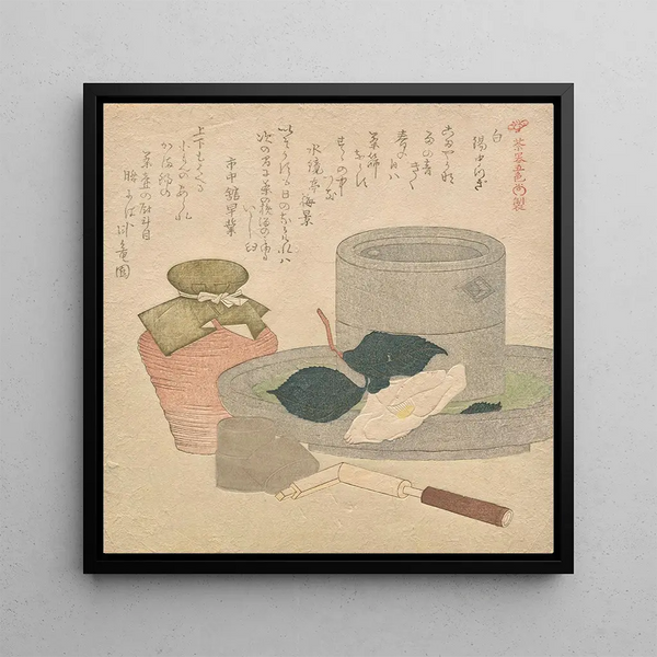 Intermédiaire en étain blanc Shiro Suzu nakatsugi de la série Cinq couleurs des ustensiles à thé Chaki goshiki - Kubo Shunman